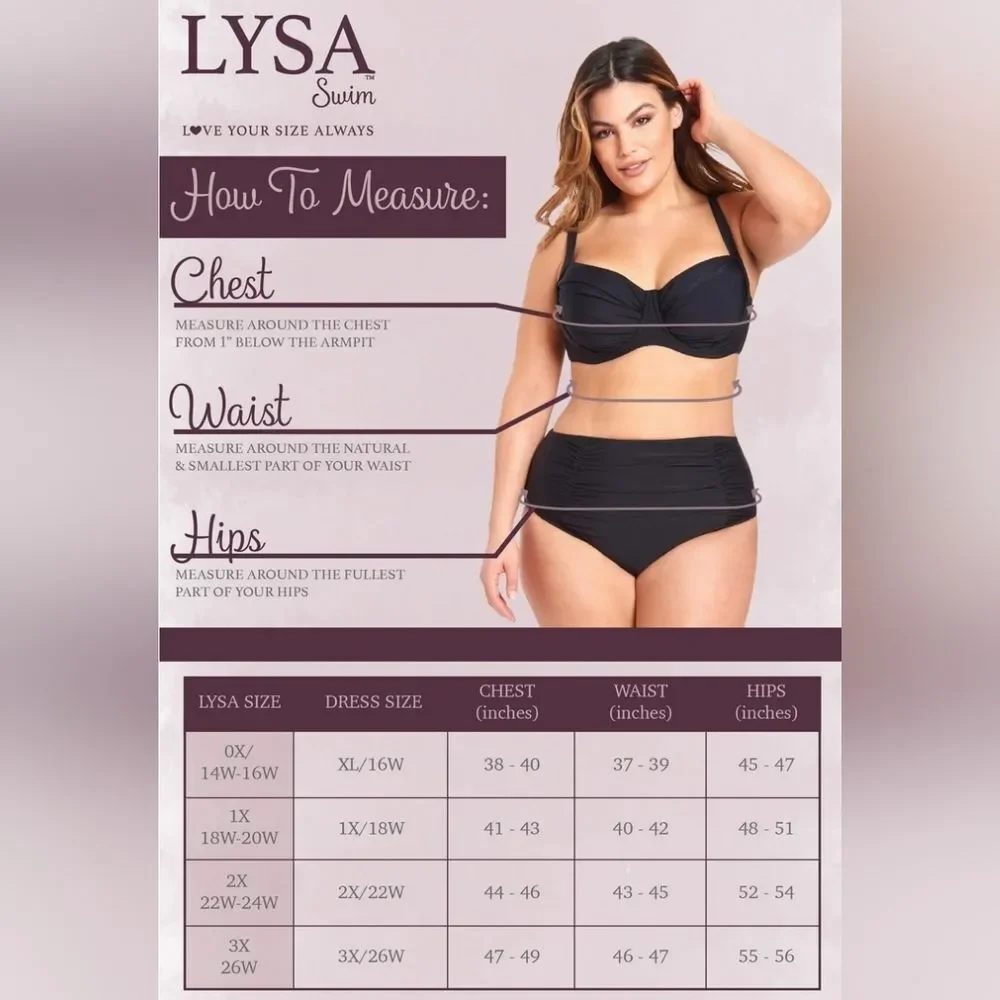 LYSA 1X (18W/20W) Nadia Blue Floral V-neck Swimsuit Open Back Tummy Smoothing